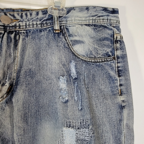 Mens Classic Fashion Wear Clothing Destressed Jeans Size 42 - Picture 4 of 14